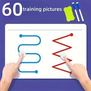 [Brain Training Cards] 60 Reusable Whole Brain Training Flash Cards | Hand-Brain Coordination, 3 Difficulty Levels for Entry to Advanced, Concentration & Fine Motor Skills Development, Scientific Education Materials