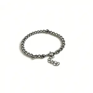 Cable Chain Heart Clasp Adjustable Silver BraceletStainless Steel Extender Chain | Stack Accessory for Office, Streetwear & Daily Casual Outfits!