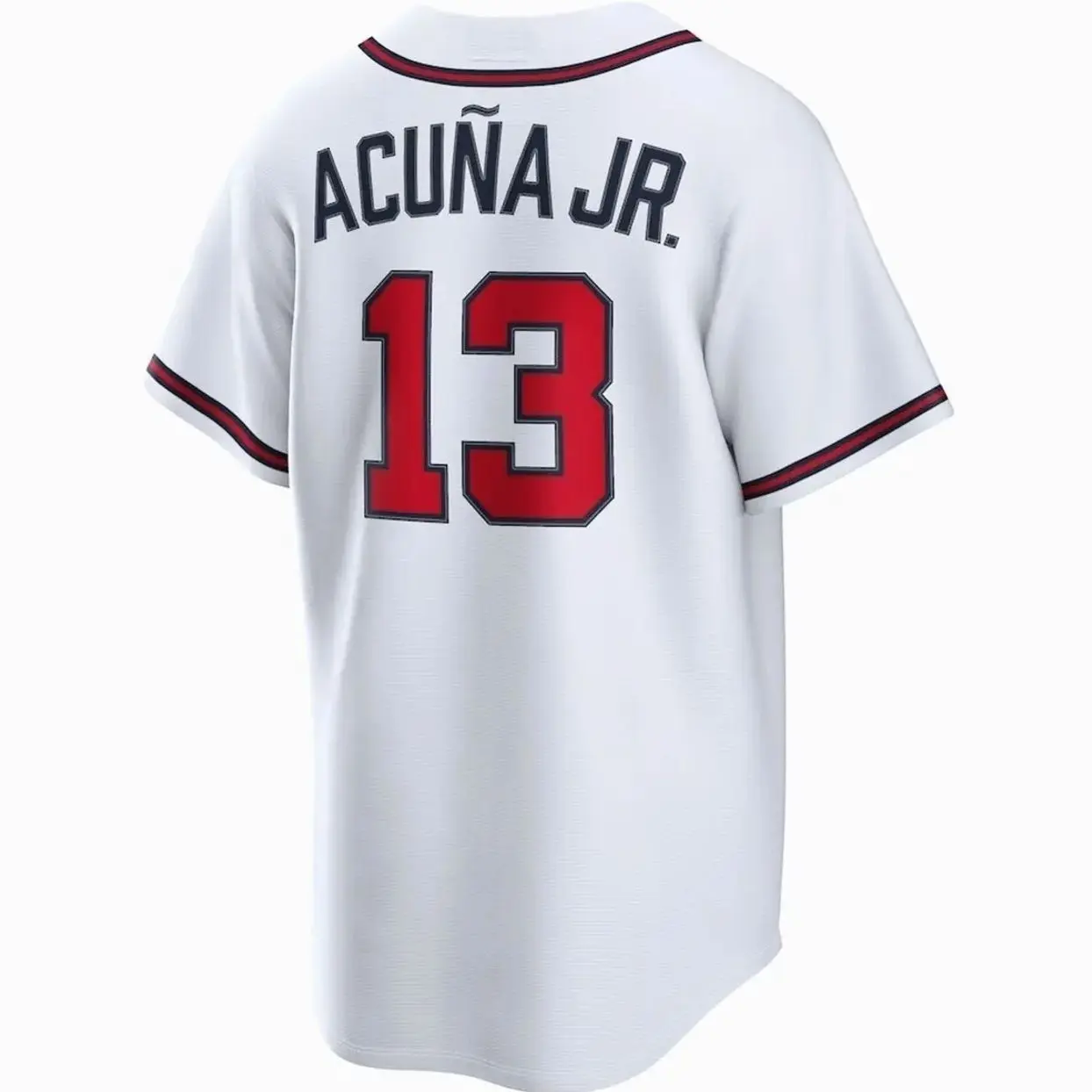 Unisex Baseball Atlanta USA Acuña Jr. 13 Home Replica Jersey - White