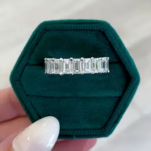 Lab Grown Emerald Cut Diamond Eternity Band, 6.63 CTTW - Last Chance