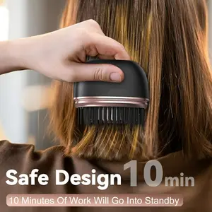 Mini Cordless Hair Straightener Comb for Bangs,Small Portable Hair Straightener Comb,Portable Pocket Size Cordless Hair Straightener Brush,Mini Hot Comb,Rechargeable USB, Mini Straightener, Bangs Styling, Onthego Styling, Lightweight Brush,