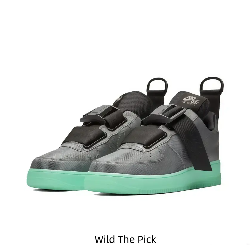 Unisex Two-Tone Velcro Casual Trainers, Light Grey Textured Mesh Surface, Adjustable Black Buckle Straps, Vibrant Mint Green Full Bottom, Lightweight Breathable Interior, Shock Absorbing Midsole Fashion Walking Footwear