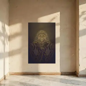 Game Warframe Cool Pattern Design Poster High Quality Premium Matte PP Self Adhesive Vinyl Poster Wall Anti fading Without frame