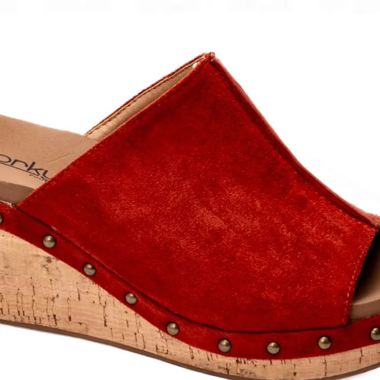 Corky’s Hissy Fit Wedge Shoe in Rust