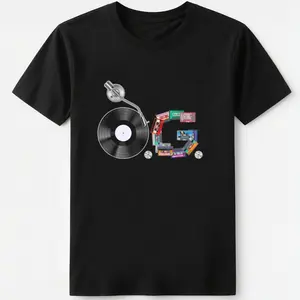 Old School OG Hip Hop Head Vinyl, CDs, Tapes 80s 90s Retro T-Shirt graphic tees women crop tops summer outfits for women summer tops T-Shirt