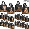 Festive Christmas Non-Woven Gift Bags Set, Bulk, Holiday Treat Bags, Goodie Bag with Snowman, Tree & Stocking Designs, Perfect for Holiday Party Favors