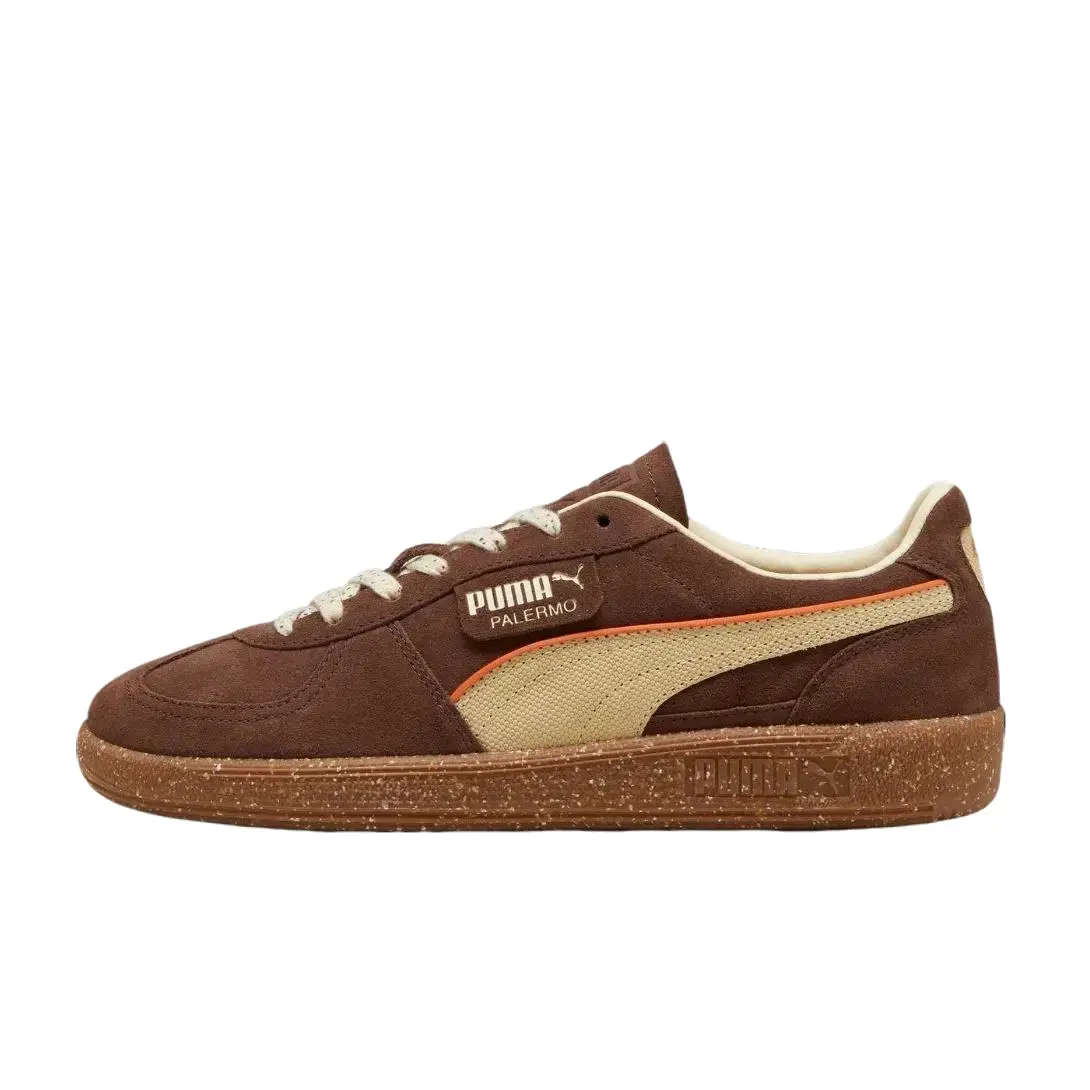 Puma Palermo Cannoli Brown White Low-Top Retro Shoes 398382-02