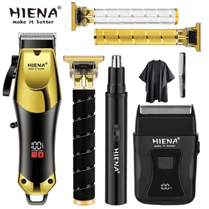 6-in-1 Men's Hair Clipper Kit｜Alloy Blade & LCD Display, USB Fast Charge for Home & Travel. Engraving Ready, A Thoughtful Father's Day Gift, Cordless Clippers Set