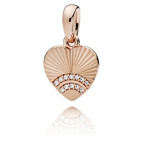 Pandora Heart Fan Pendant 387286CZ
