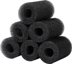 AQUANEAT 6-Pack Pre-Filter Sponge for Aquarium Shrimp Fry Fish Tank Filter 0.8” Intake, Replacement Foam Cover