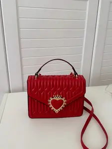 Trendy Solid Color Women's Quilted Crossbody Bag Made of PU Material WIth Adjustable Shoulder Strap for Shopping/daily Use