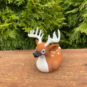 Whitetail Deer Buck Duck Miniature Figurine For Jeeps Dashboards