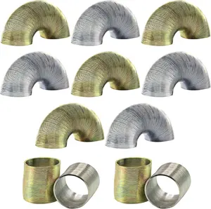 1 Inch Mini Metal Coil Spring Silver and Gold Variety Toy, for Parties, Gifts & Birthdays, Pack of 12