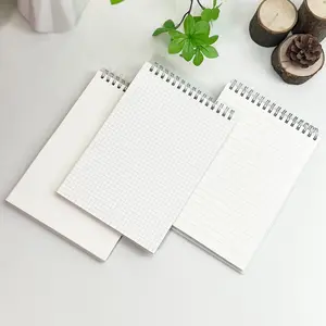 A5 Transparent Coil Notebook Set, 80 Sheets/160 Pages, Thick Lined/square/blank Notebooks, Ideal for Daily Diary, Office Notes, Academic Use