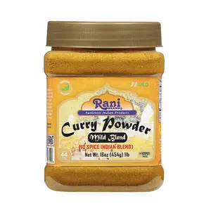 Rani Curry Powder Mild (10-Spice Authentic Indian Blend) 16oz (1lb) 454g PET Jar ~ All Natural | Salt-Free | NO Chili or Peppers | Vegan | Kosher | No Colors