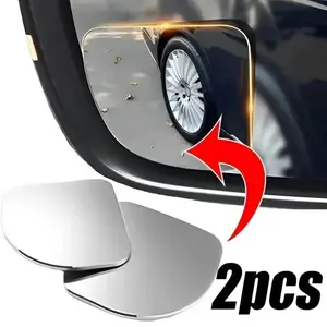 Car Blind Spot Mirrors 360 °   Adjustable Wide Angle, High Definition Frameless Round Auxiliary Side Mirrors, Pair For Enhanced Safety
