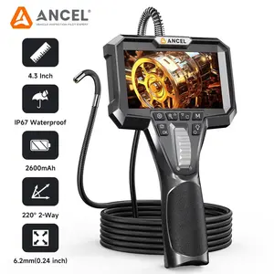 ANCEL AN301 HD1080P Endoscope Camera 220° Two-Way Articulation, 6.2mm Lens, USB-C 2-in-1, IP67 Waterproof Automotive Inspection Borescope