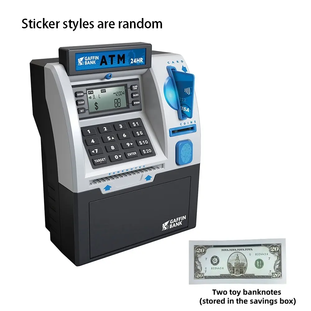 Large Electronic Savings Jar Atm, Password Protected, Cash Box with Lock, Money Box, Ideal for Teens, Fun Coin Bank, Perfect Christmas and New Year Gift