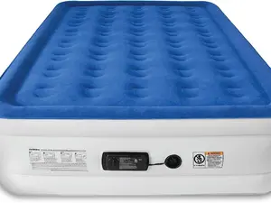 SoundAsleep Dream Series Luxury Air Mattress with ComfortCoil Technology & Built-in High Capacity Pump for Home & Camping- Double Height, Adjustable, Inflatable Blow Up, Portable - Queen Size