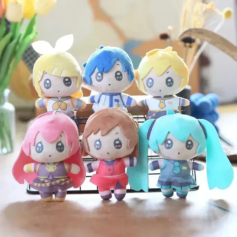 Anime Hatsune Miku Plush Toy KAITO MEIKO Luka Kagamine Rin Len Figure Stuffed Doll Kawaii Q Version Keychain Bag Pendant Gift