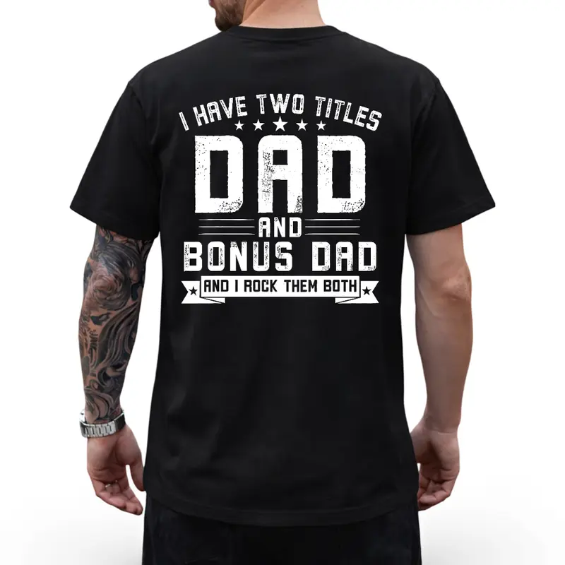 Bonus Dad & Dad Two Titles Funny Father's Day Tee Classic Tshirt