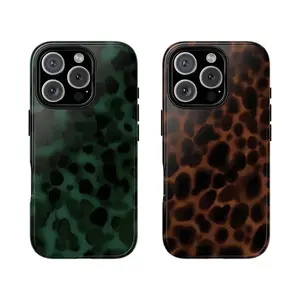 Dark Tortoise Tough Phone Case Luxury Cover Suitable for iPhone 17-11 Pro Max/Plus and  Samsung Galaxy S23-25, Case Gifts, Durable Accessories