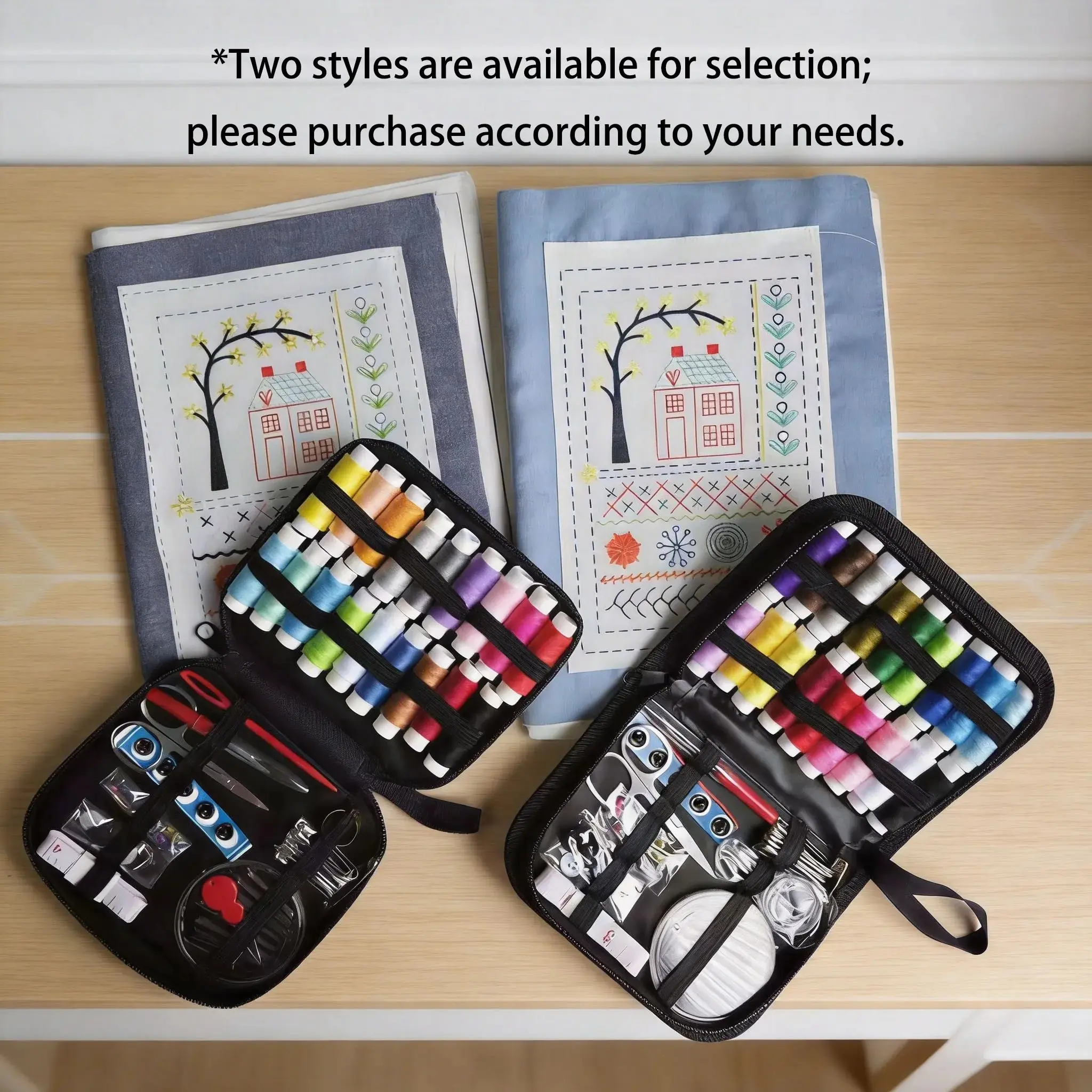 2026 Embroidery Thread Manual Set, Portable Full Scene Embroidery Thread Manual, Comes with a Complete Set of Tools and Teaching Tutorials, Suitable for Beginners and Handicraft EnthusiastsGift.