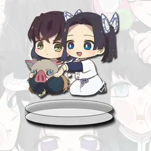 Acrylic Stand Figure Kanroji Mitsuri Iguro Obanai Anime Peripheral Cute Creativity Q-version CP Desktop Ornament