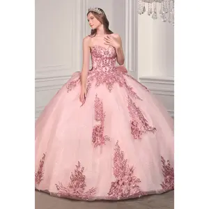 Ladivine 15715 Strapless Quinceanera Poofy A-Line Sweet 16 Gown