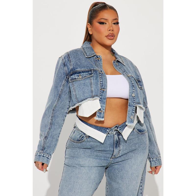 Nori Denim Washed Pant Set - Medium Wash