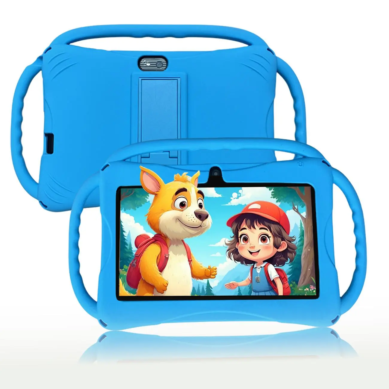 7 Inch Tablet, Parental Controls Mode Tablet, Learning & Game Tablet with Shockproof Case, Educational Tablet for Boys & Girls, Rechargeable Tablet, Android Learning Tablet