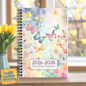1pc The Ultimate All-in-One Companion (2026-2028): This compact 5.5"x8.3" planner helps organize time, goals, and family life. An ideal gift for the wonderful teachers and sisters in your life