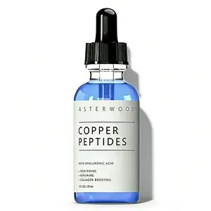 GHK-Cu Copper Peptide Serum for Face - Hydrating, Tightening, Collagen-Boosting Repair - Fragrance-Free with Hyaluronic Acid, Hydrate