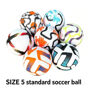 2026 tricolor Soccer Ball  Professional Match Size 5 - ThermoBonded Seamless PU Football, WaterproofTraining & Competition Ball outdoorfun