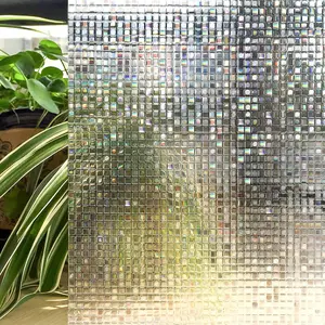 Window  Film 35"x118",  Rainbow Window Film Decorative Window Film Heat Blocking Static Cling Non-Adhesive Window Clings for Glass