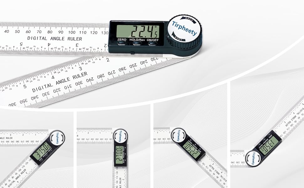 Digital Angle Finder Protractor, 3rd Generation Quick Display Angle Gauge Ruler, 7-Inch (200mm) Professional Measuring Tool for Woodworking, Carpentry, and Construction