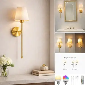 1/2 Set Fabric Charging Wall Light, Rechargeable RGB Bulb, Wire-Free Installation, Decorative Wall Light, Home Decor Light, Living Room Bedroom Stairs Corridor Decor LED Lamp