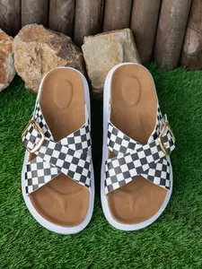 2026 Women’s New Collection: Black and White – Multi-Color Slip-On Sandals with Loafing Sole, Retro Metal Clasp Adjustable Slip-On Sandals, Slip-Resistant and Durable Thick-Soled Sandals, Perfect for Vacations, Commuting, Casual Outfits.