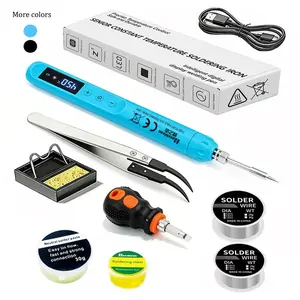 Wireless Soldering Iron Set, USB Rechargeable Portable Cordless Soldering Iron, LCD Digital Adjustable Temperature, Ideal for Electronic Welding