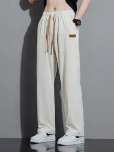 Summer New Trendy Sporty Comfortable Breathable Casual Versatile Loose Fit Pants Straight Leg Long Trousers