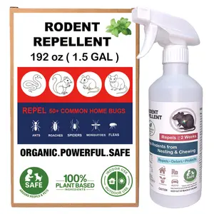 Organic Peppermint Oil Spray for Rodents & Pest – 2X Repel Power Mouse, Mice, Rats, Squirrel Deterrent vs Mouse Repellent, rodent-repelling pouches, Indoor Outdoor for House, Car, Attic, Yard