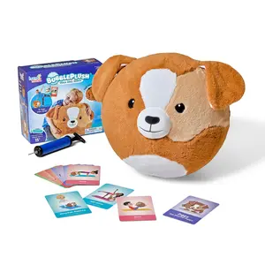 Limited Time Restock - hand2mind BubblePlush Yoga Ball Buddy – Cuddly Yoga Companion with 12 Cards for Kids' Mindful Activities & Yoga Poses, Fun Holiday Gift, Holiday Surprise