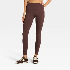 Women's High-Rise Fleece Lined Winter Leggings - All In Motion Brown XS