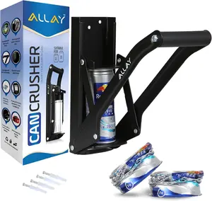 Can  Wall Mounted Heavy Duty with Built-In Bottle Opener   Can Crushers for Recycling  Metal Can Crushers for  Use Easy Installation for  Cans, Soda Cans (Black)