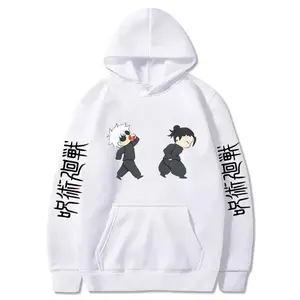 Jujutsu Kaisen Anime Hoodies Cartoon Satoru Gojo Cute Print Men Women Pullovers Autumn Winter Casual Plus Size Sweatshirts Clothes Fleece