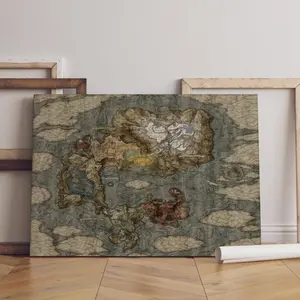 Elden Ring Map Poster, The Lands Between Wall Art, Rolled Posters Print, Game Poster Gift, Gaming Room Decor