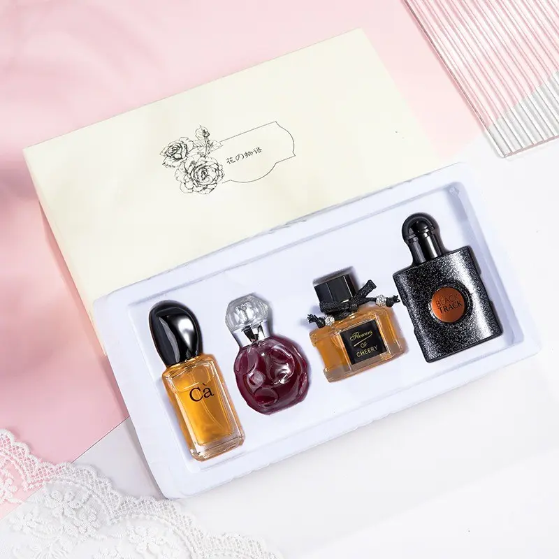 Women's Perfume Gift Set, 4 X 25ML Eau De Toilette, Citrus Sage, Enchanted Heart, Floral Joy, Trail, Perfect Gift for Her, Perfume Sets