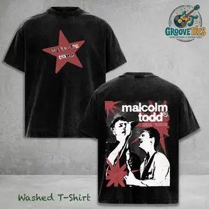 Malcolm Todd Inspired Indie Pop Collage Tee Red Graphic Shirt Unisex, Acid Washed