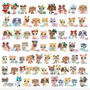 Mini Pet Dolls Set with 3 pcs Random Pets and 7 pcs Accessories, miniature cat and dog figures Animals Pets and Accessories Setlittlepeta Best Birthday Halloween Christmas Gift for lps Fan