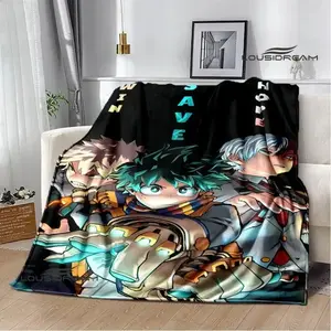 Best Birthday Gift for My Hero Academia Fans MHA Anime Flannel Blanket Machine Washable Super Soft Warm Plush Throw for Bedroom Decor